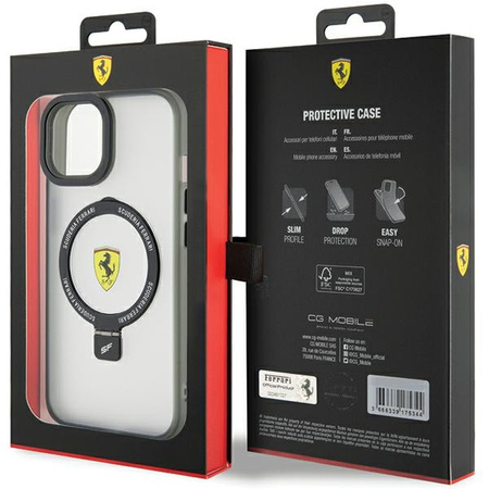 FERRARI POKROWIEC DO IPHONE 15 PLUS 6.7 RING STAND DO MAGSAFE 2023