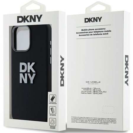 DKNY POKROWIEC DO IPHONE 15 PRO MAX 6.7 LIQUID SILICONE Z LOGO METALOWYM