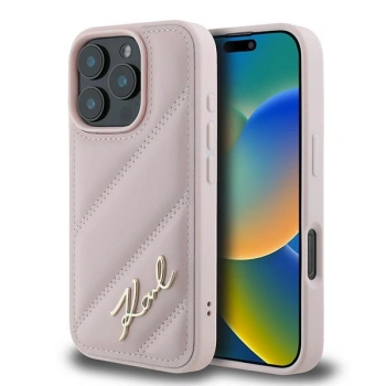 KARL LAGERFELD ETUI HARDCASE DO IPHONE 16 PRO MAX QUILTED SIGNATURE