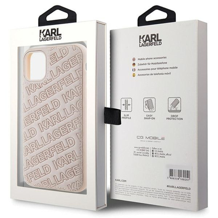 KARL LAGERFELD ETUI HARDCASE DO IPHONE 11 XR 6.1 QUILTED K PATTERN OCHRONNE