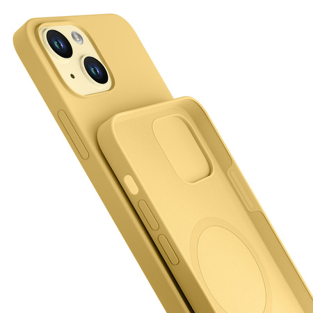 Apple iPhone 15 Plus - 3mk Hardy Silicone MagCase Yellow