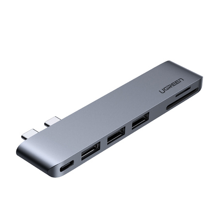 UGREEN HUB 3 USB TF SD USB DO MACBOOK PRO AIR SZARY