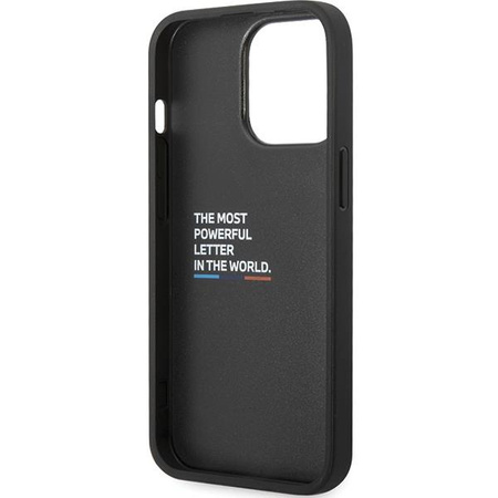 Etui BMW Leather Carbon na iPhone 13 Pro Max - czarne