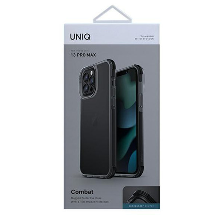 UNIQ etui Combat iPhone 13 Pro Max 6,7" czarny/carbon black