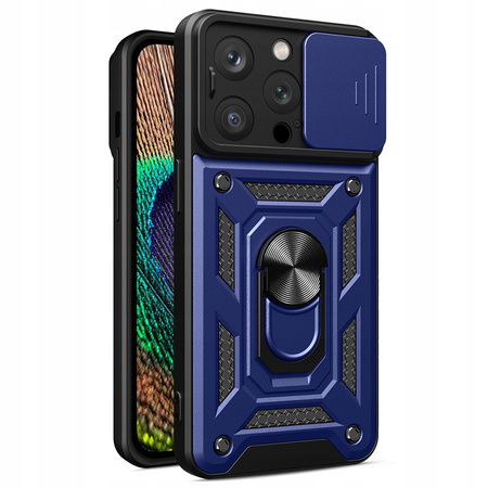 HURTEL ETUI PANCERNE Z PODSTAWKĄ I OSŁONĄ AAPARATU DO IPHONE 15 PRO MAX