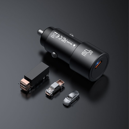 MCDODO SZYBKA ŁADOWARKA SAMOCHODOWA DO TELEFONU LAPTOPA USB-C 45W LED