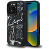Etui Karl Lagerfeld Grained Pattern & Logo MagSafe do iPhone 16 Pro czarny