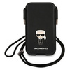 Karl Lagerfeld Torebka KLHCP12LOPHKMK 6,7" czarny/black hardcase Saffiano Ikonik Kar`s