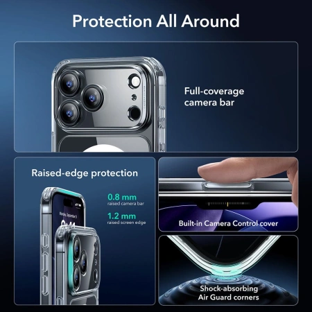 ESR ZESTAW CLASSIC HYBRID MAGSAFE DO IPHONE 17 PRO MAX Z SZKŁEM HARTOWANYM