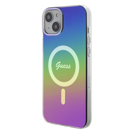 GUESS POKROWIEC MAGNETYCZNY DO IPHONE 15 14 13 DO MAGSAFE HARDCASE RAINBOW