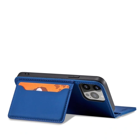 HURTEL ETUI MAGNETYCZNE POKROWIEC DO IPHONE 13 MINI PORTFEL KARTY PODSTAWKA