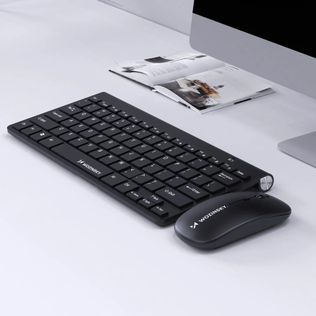 Zestaw bezprzewodowy klawiatura mysz bezprzewodowa 2.4 GHz - czarny
