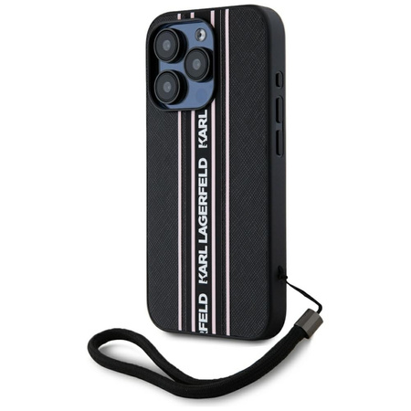 KARL LAGERFELD ETUI SAFFIANO STRIPES CORD DO IPHONE 15 PRO MAX Z LOGO KARLA