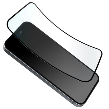 Szkło hybrydowe Puro Flexible Glass D3O z czarną ramką do iPhone 16 Plus / iPhone 15 Pro Max / iPhone 15 Plus