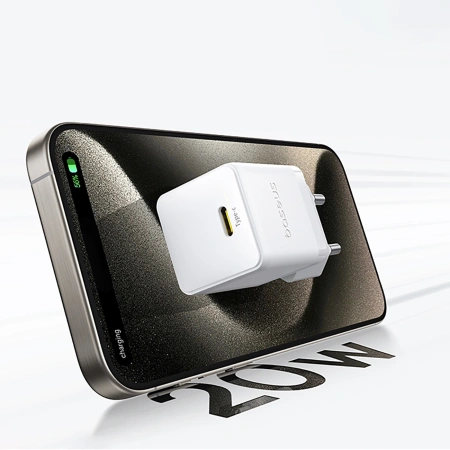 BASEUS ŁADOWARKA SIECIOWA PALM 1C 20W Z KABLEM USB-C 60W DO IPHONE 12 13