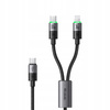MCDODO KABEL USB-C 2W1 SZYBKIE ŁADOWANIE DO IPHONE 14 MACBOOK LED 100W 2M