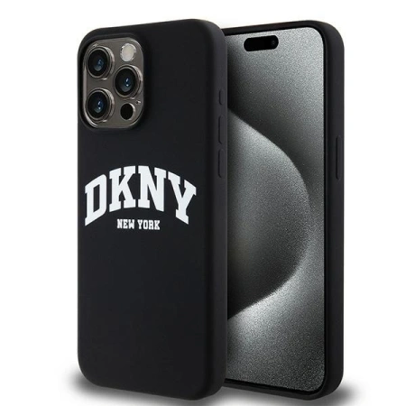 DKNY ETUI HARDCASE LIQUID SILICONE DO IPHONE 15 PRO MAX DO MAGSAFE BIAŁE