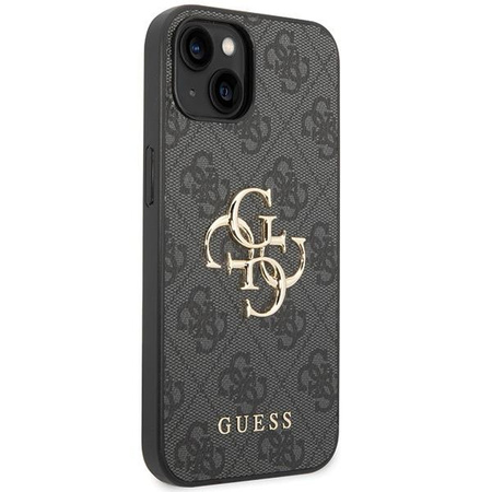 Etui Guess 4G Big Metal Logo na iPhone 15 - szare