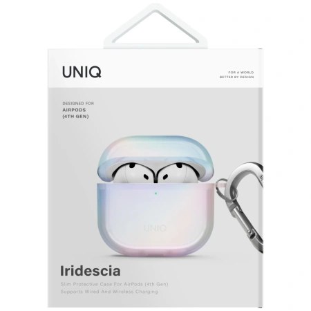 UNIQ ETUI IRIDESCIA HANG CASE DO AIRPODS 4 OCHRONA ZAWIESZENIE