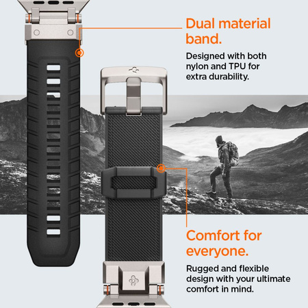 SPIGEN PASEK DO APPLE WATCH 6 7 8 9 10 SE ULTRA 1 2 44 45 46 49 MM TRWAŁOŚĆ