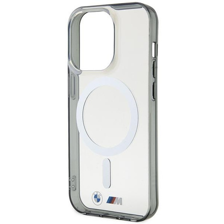 Etui BMW BMHMP14XHCRS na iPhone 14 Pro Max 6.7" - przezroczyste hardcase Silver Ring MagSafe