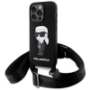 Etui Karl Lagerfeld Crossbody Silicone Ikonik do iPhone 15 Pro - czarne