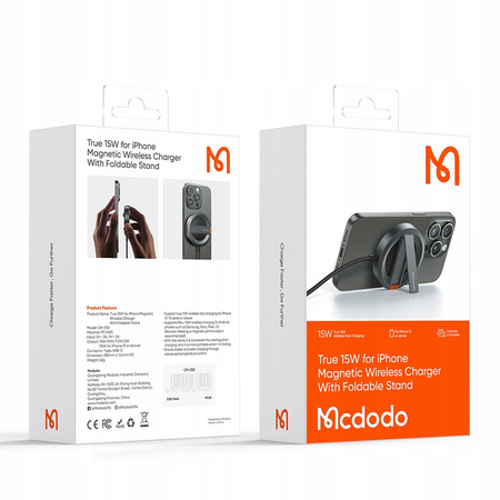 MCDODO ŁADOWARKA INDUKCYJNA BEZPRZEWODOWA DO MAGSAFE IPHONE 13 14 15 16 15W