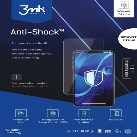3MK ALL-IN-ONE ANTI-SHOCK SZKŁO HARTOWANE DO TELEFONU SUCHY MOKRY MONTAŻ