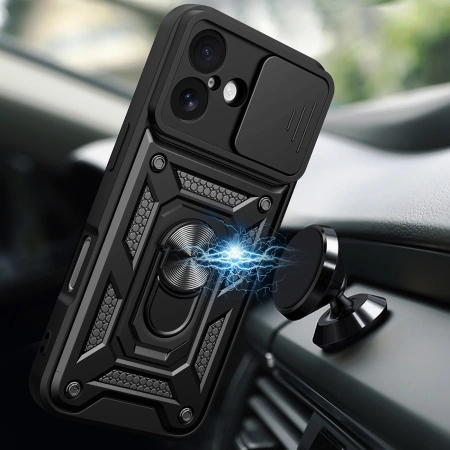 HURTEL ETUI HYBRID ARMOR CAMSHIELD DO IPHONE 17 PANCERNE Z PODSTAWKĄ