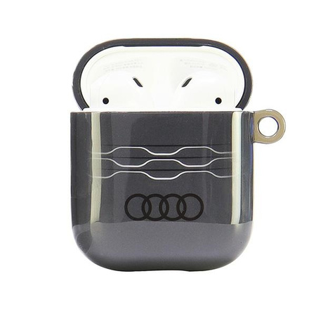 AUDI ETUI POKROWIEC CASE DO APPLE AIRPODS 1 2 GEOMETRYCZNY WZÓR SZARY