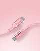 INNOSTYLE POWERFLEX KABEL USB-C SZYBKIE ŁADOWANIE DO IPHONE SAMSUNG 3A 60W KEVLAR 2M RÓŻOWY