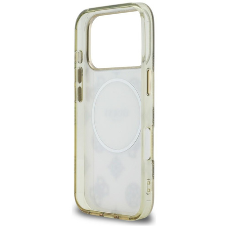Etui Guess IML Peony Dot MagSafe do iPhone 17 Pro beżowy