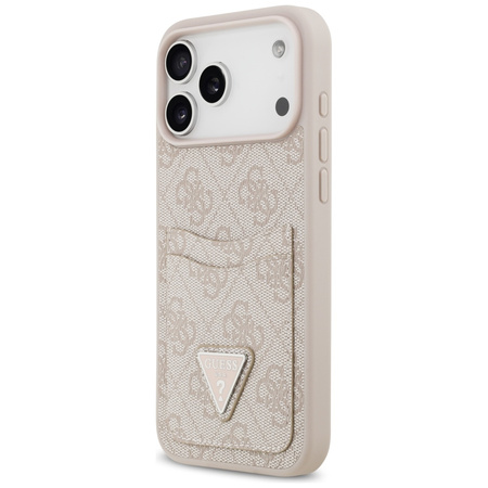 Etui Guess 4G Double Card Triangle do    iPhone 17 Pro Max różowy