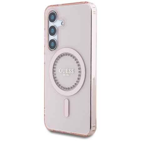 GUESS ETUI POKROWIEC TPU DO SAMSUNG GALAXY S25 DO MAGSAFE Z DIAMENTAMI