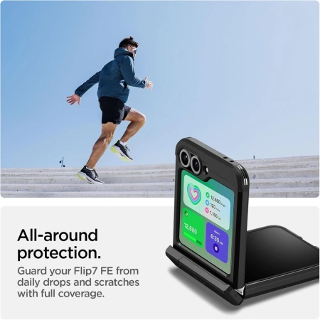 Etui Spigen Tough Armor Pro Mag MagSafe na Samsung Galaxy Z Flip 6 / 7 FE - czarne