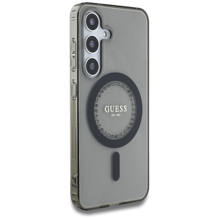 GUESS ETUI RHINESTONES PRINTED LOGO DO SAMSUNG GALAXY S25 DO MAGSAFE