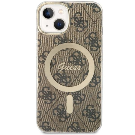 Etui Guess GUHMP14SH4STW na iPhone 14 - brązowe 4G MagSafe