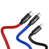 BASEUS KABEL 3W1 USB-C DO LIGHTNING MICRO DO TELEFONÓW IPHONE 0,3M ZESTAW