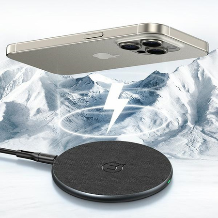 USAMS ŁADOWARKA INDUKCYJNA DO IPHONE 12 13 14 15 Z FUNKCJĄ FAST CHARGE 15W