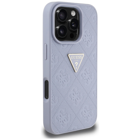 GUESS ETUI TPU DO IPHONE 16 PRO Z LOGO METALOWYM WZÓR TRIANGLE DO TELEFONU