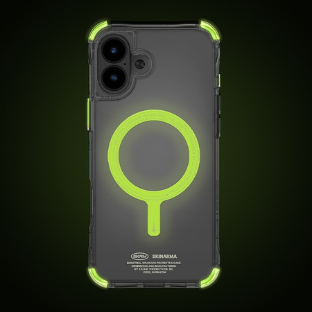 Skinarma etui Saido iPhone 16 Plus 6.7 Magnetic Charging zielony/green (niteglow)