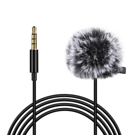 PULUZ MIKROFON KRAWATOWY LAVALIER DO SMARTFON LAPTOP KAMERA 35MM 15M KABEL
