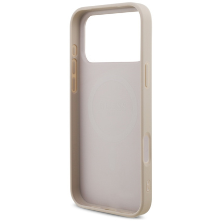 Etui Guess 4G Strap Triangle Logo        MagSafe do iPhone 17 Pro Max różowy