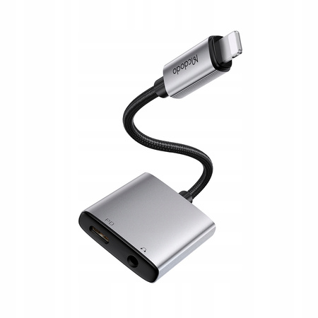 MCDODO PRZEJŚCIÓWKA ADAPTER LIGHTNING MINI JACK 3,5MM KABEL DO IPHONE 13 14
