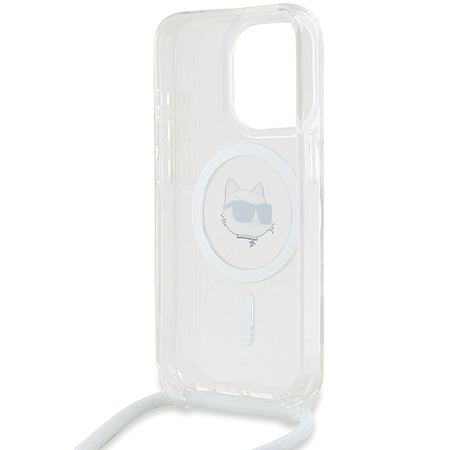KARL LAGERFELD CASE DO IPHONE 15 PRO 6.1 HARDCASE TRANSPARENTNY CHOUPETTE