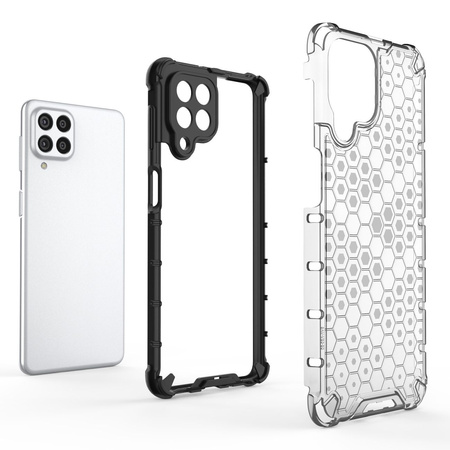 Honeycomb etui pancerny pokrowiec z żelową ramką Samsung Galaxy M53 5G czarny