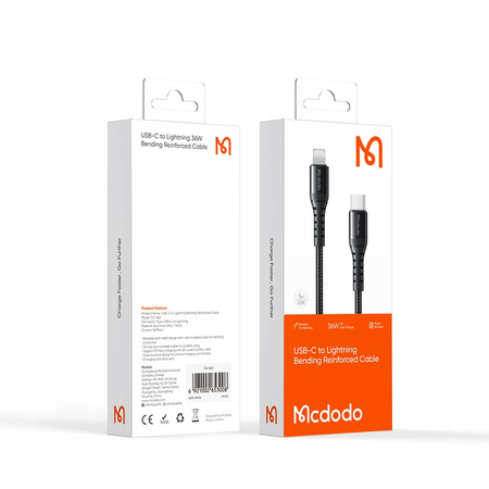 MCDODO ŁADOWARKA KABEL USB-C LIGHTNING SZYBKIE ŁADOWANIE DO IPHONE 13 14 3M