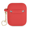 Guess GUA2LSCHSR AirPods cover czerwony/red Silicone Charm Heart Collection