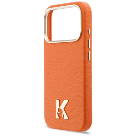 Etui Karl Lagerfeld Karl Head Logo MagSafe do iPhone 17 Pro pomarańczowy