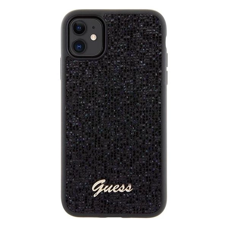Etui Guess Disco Metal Script na iPhone 11 / Xr - czarne